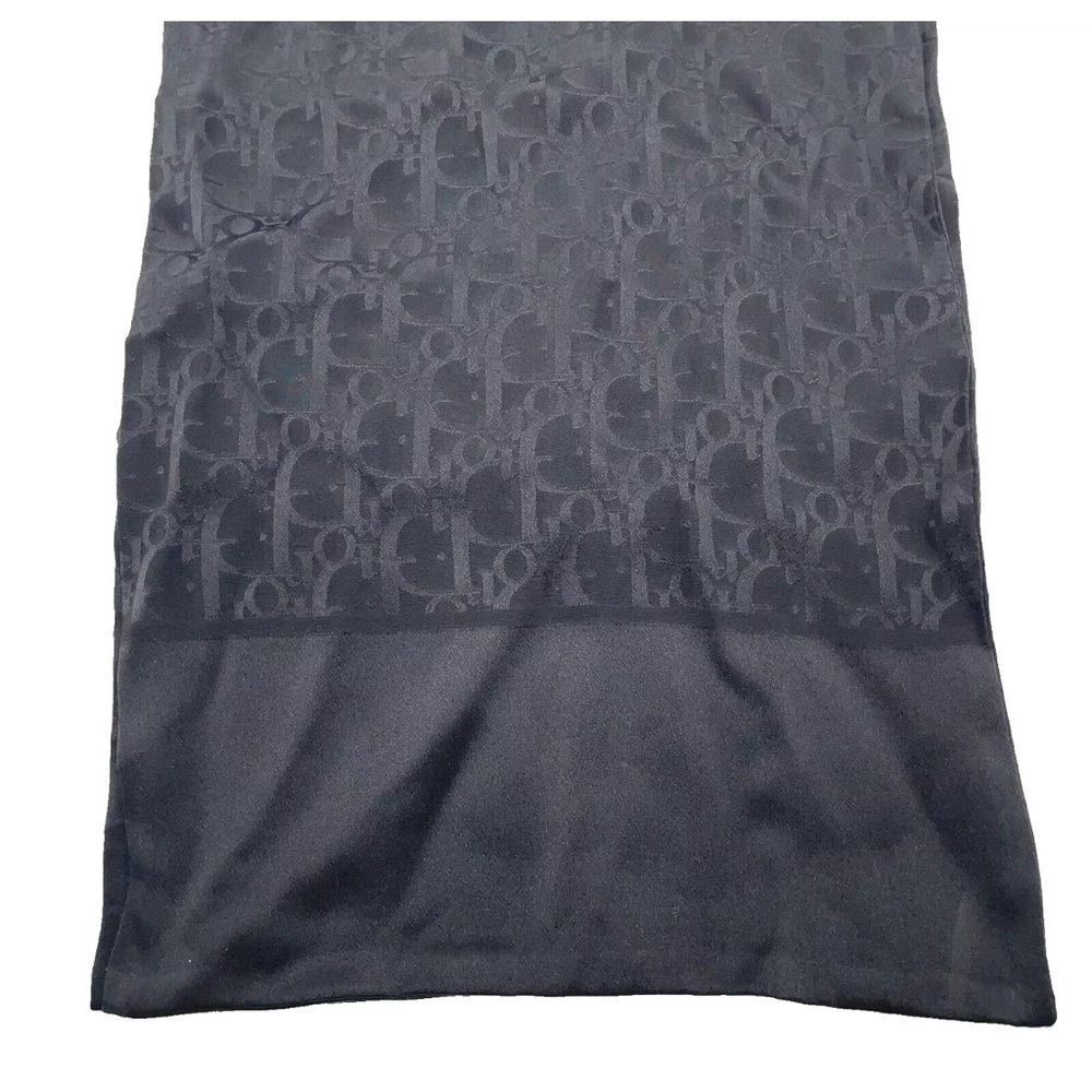 Authentic Christian Dior Carré 90 Black Silk Scarf W/Box (DCO) - Picture 9 of 12